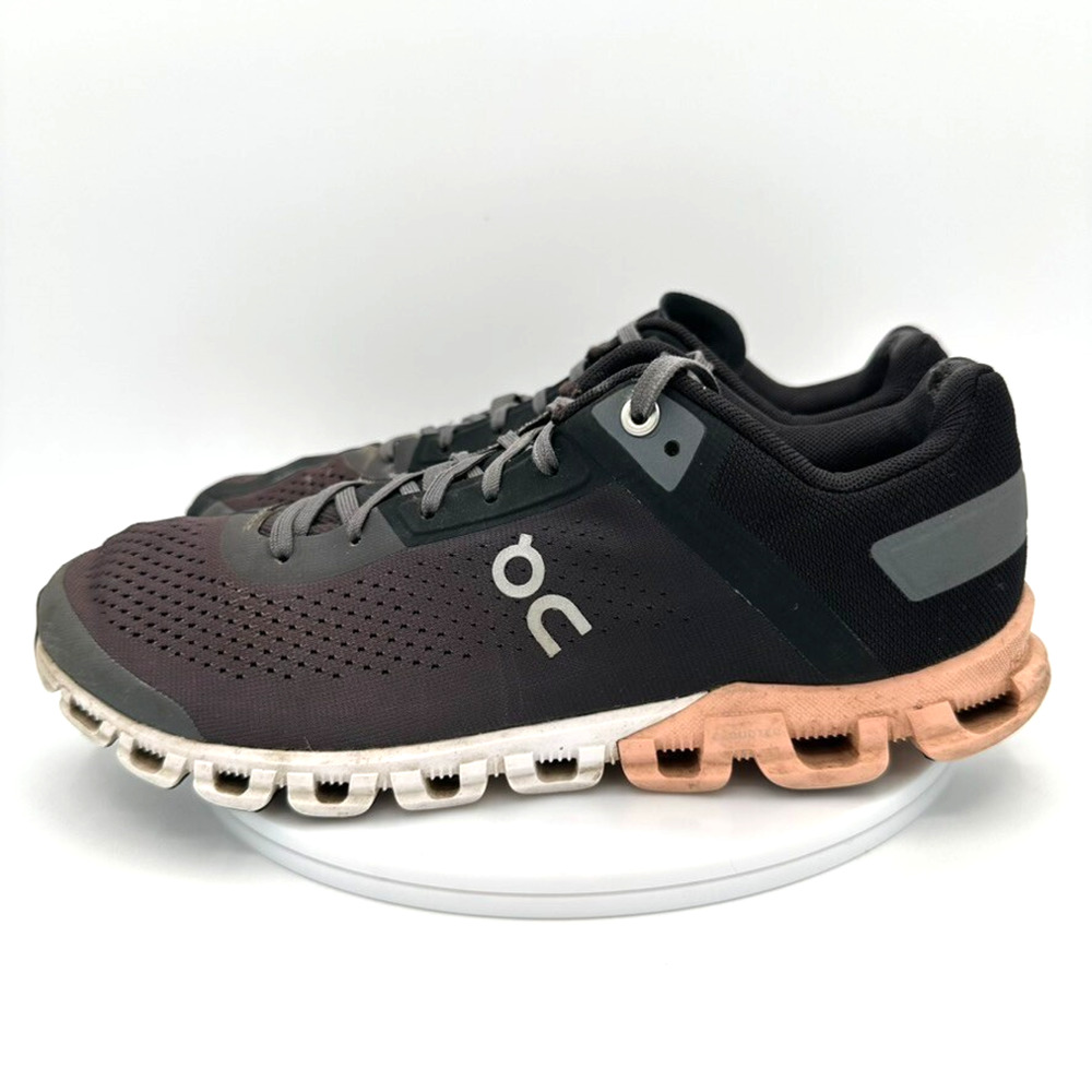 On Cloudflow Running Shoes Rock Rose Black Pink Womens 8 Lifestyle Comfort Walk